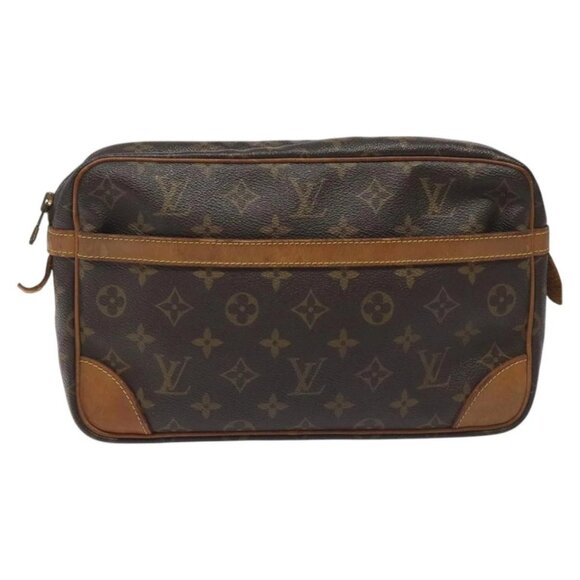 LOUIS VUITTON Monogram Compiegne 28 Clutch Bag LV Auth - Picture 2 of 16